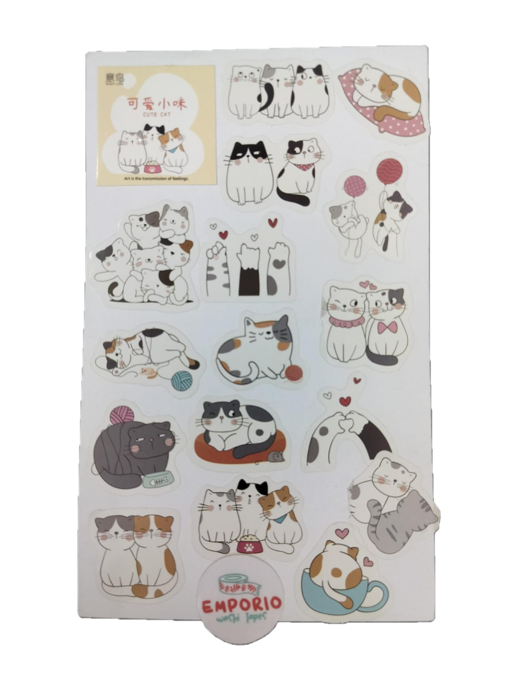Caja de stickers gatitos