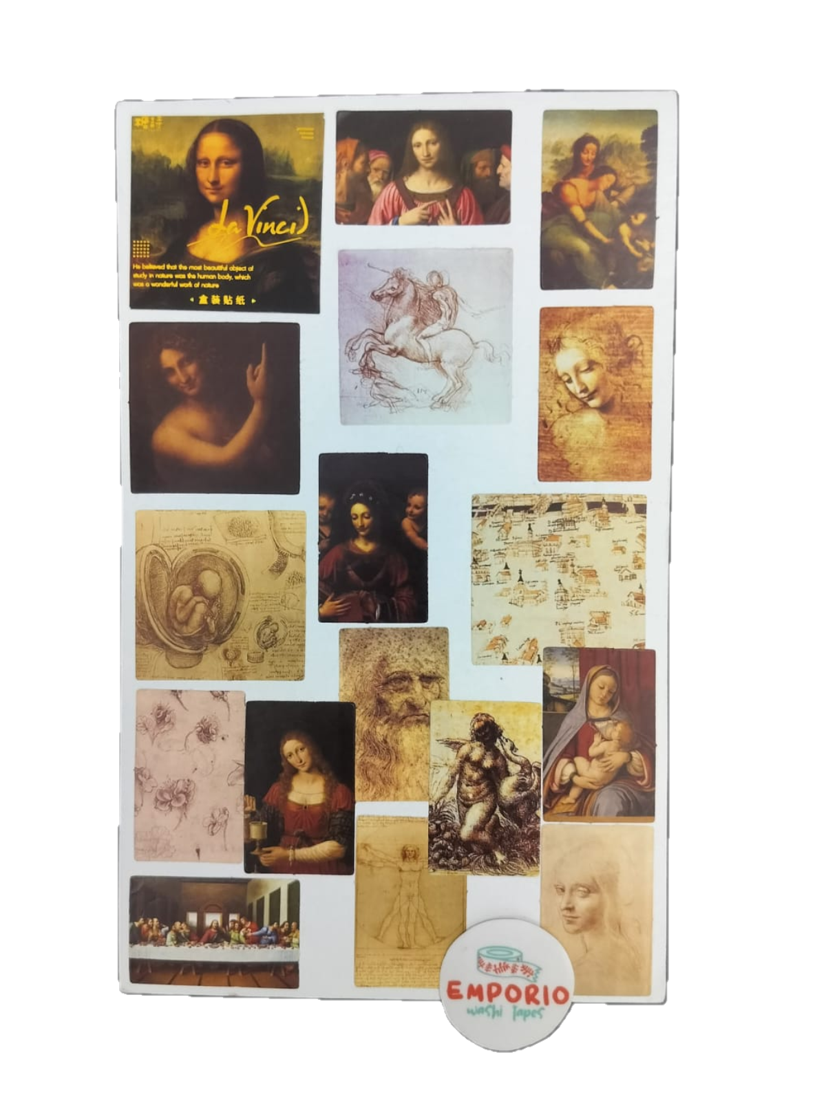 Caja de stickers Da Vinci