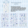 Planillas de stickers - flores azules