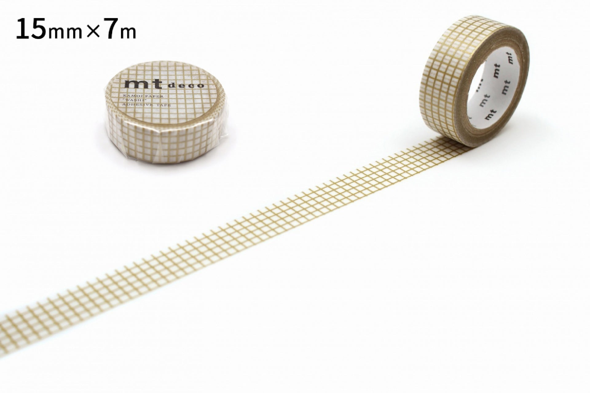 Washi Tape mt - cuadrícula dorada