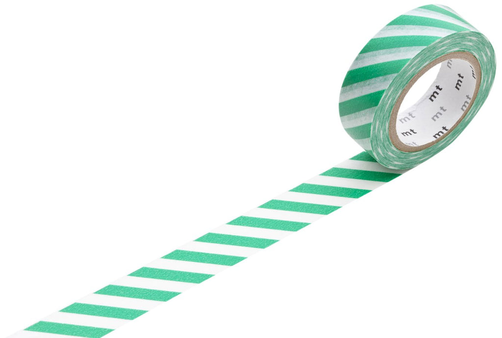 Washi Tape mt - rayas diagonales - verde