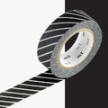 Washi Tape mt - rayas diagonales - negra