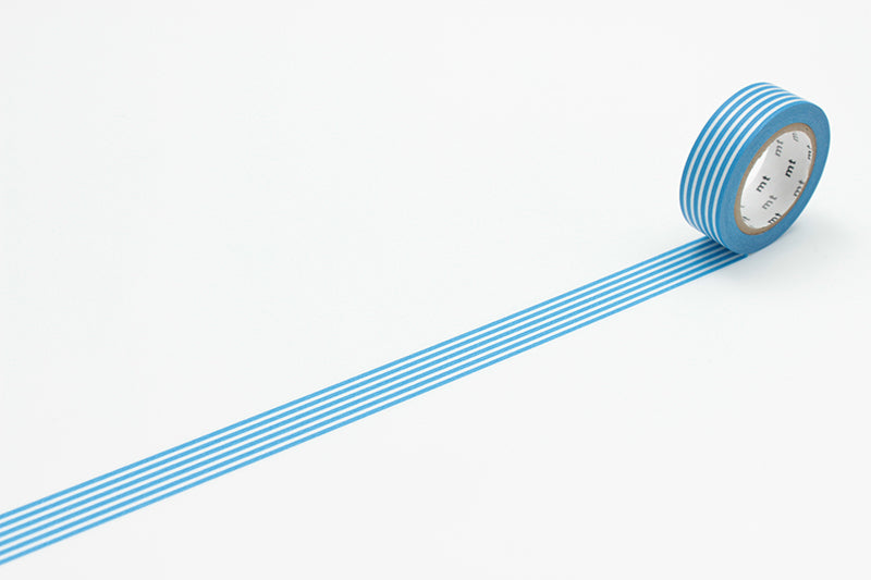 Washi Tape mt - líneas horizontales - sky blue