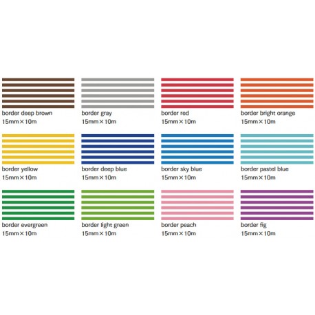 Washi Tape mt - líneas horizontales - Deep Brown