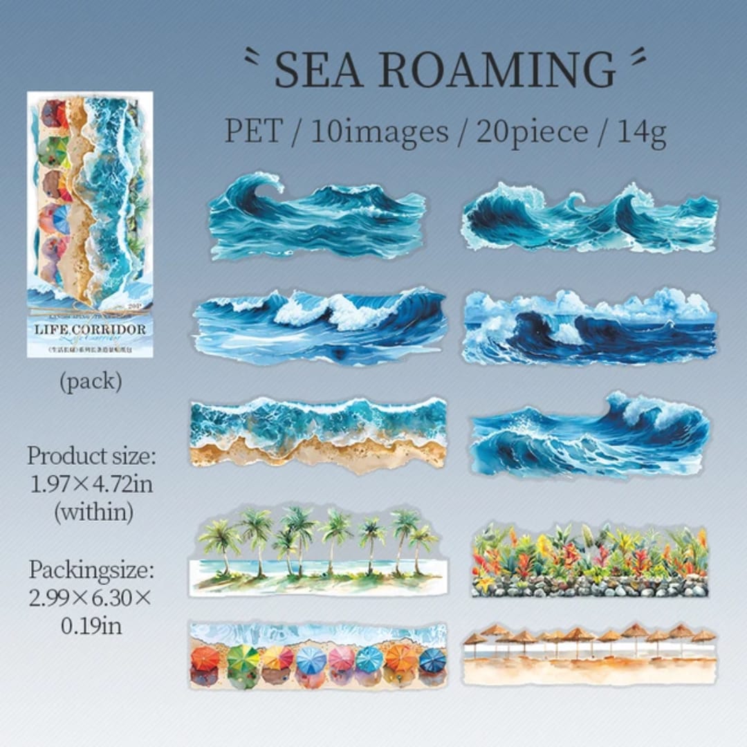Stickers en tira - Sea roaming