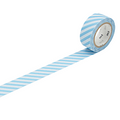 Washi Tape mt - textura terciopelo - stripe light blue x white
