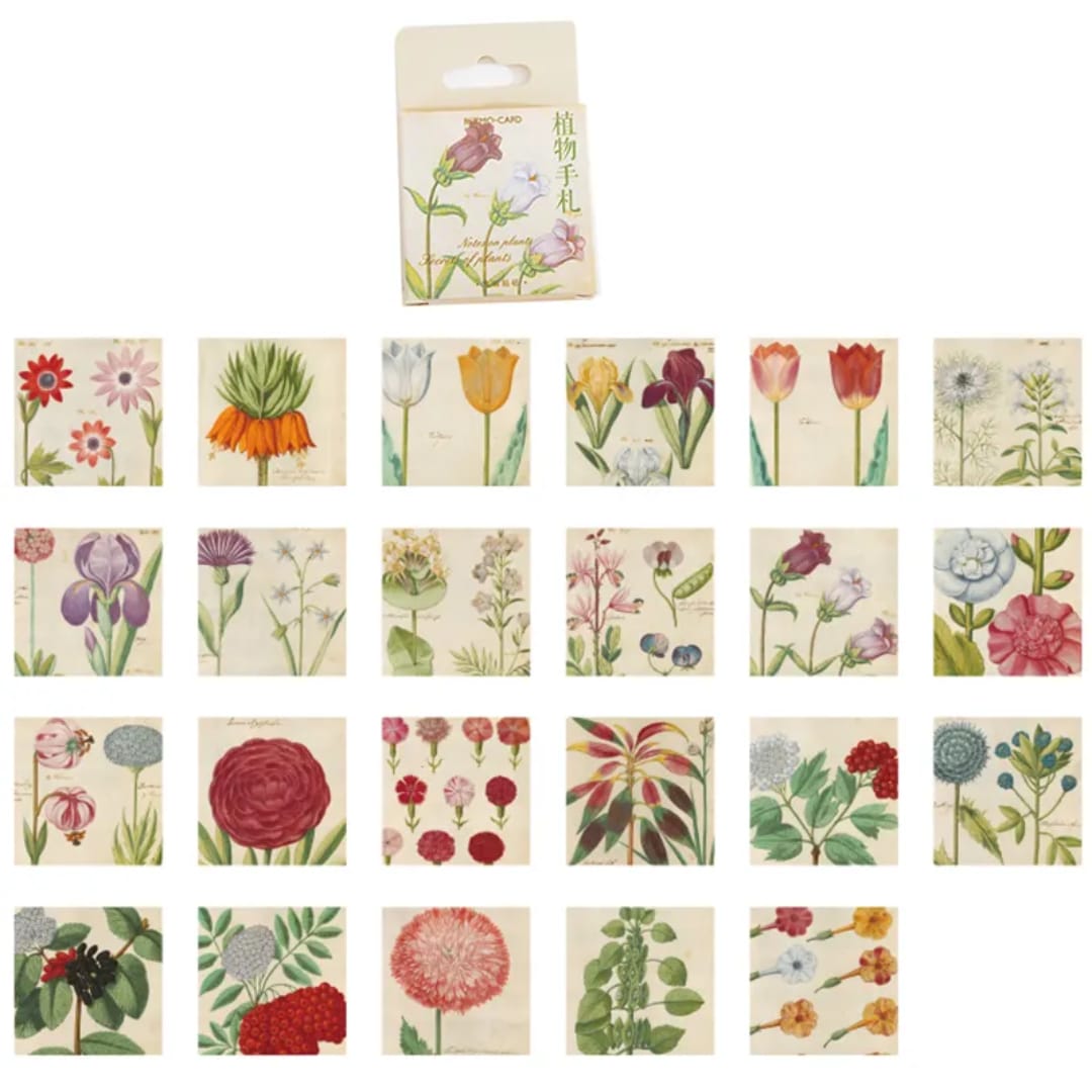 Caja de stickers flores