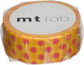 Washi Tape mt - textura terciopelo - dot yellow x red