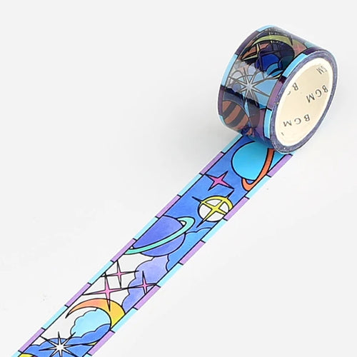 Clear tape vitrales - planetas