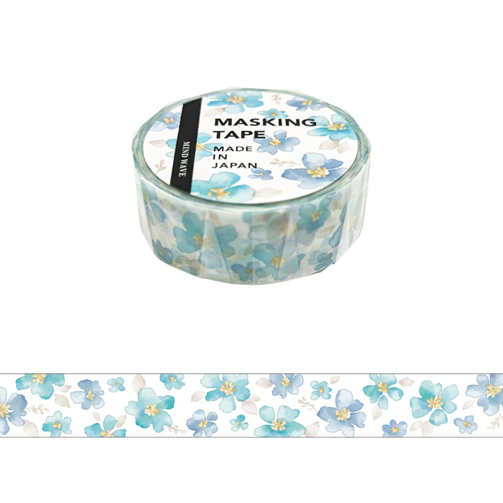 Washi Tape - flores azules pequeñas