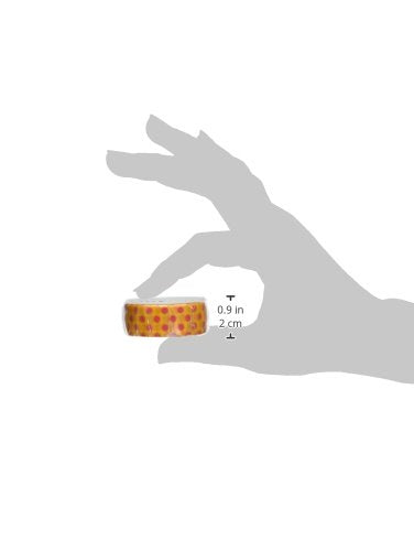 Washi Tape mt - textura terciopelo - dot yellow x red