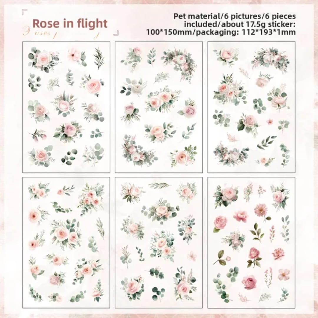 Planillas de stickers - Dancing rose