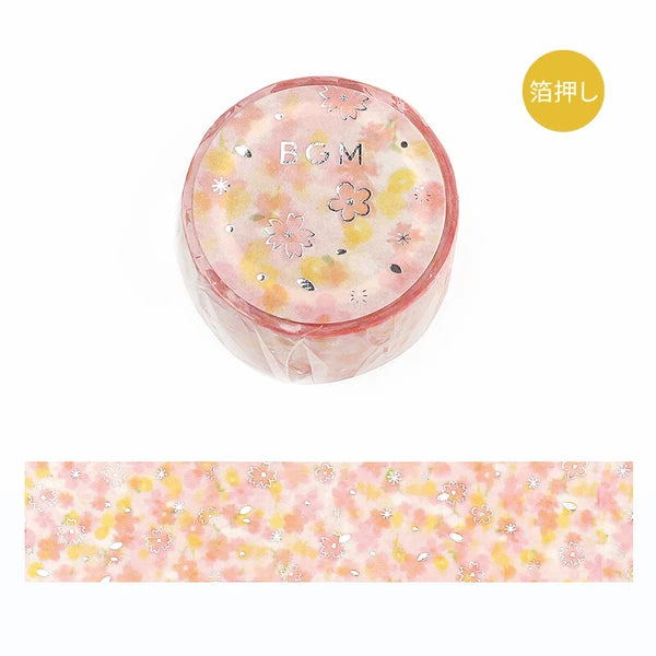 Washi Tape flores naranjas y rosas