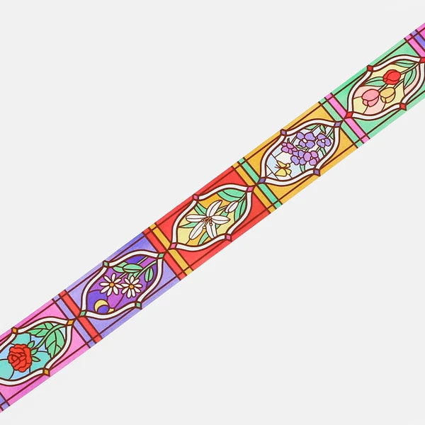 Clear tape vitrales - flores