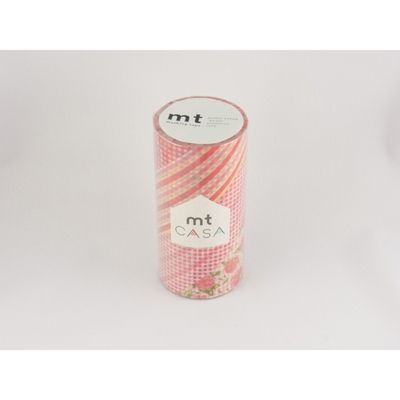 Washi Tape mt CASA 10 cm - flower red