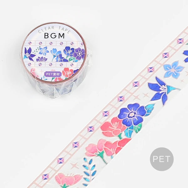 Clear tape vitrales - Flores moradas