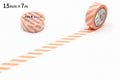 Washi Tape mt - rayas diagonales - naranja mate