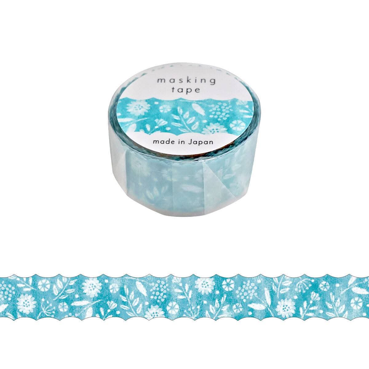 Washi Tape - flores blancas (suajada)