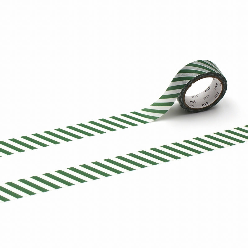 Washi Tape mt - rayas diagonales - cobalt green