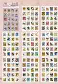 Stickers timbre postal mariposas