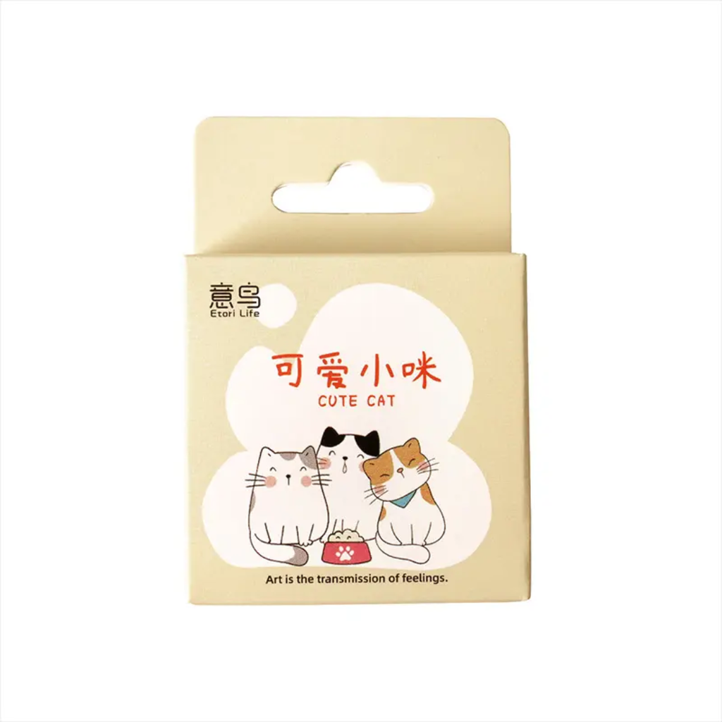 Caja de stickers gatitos