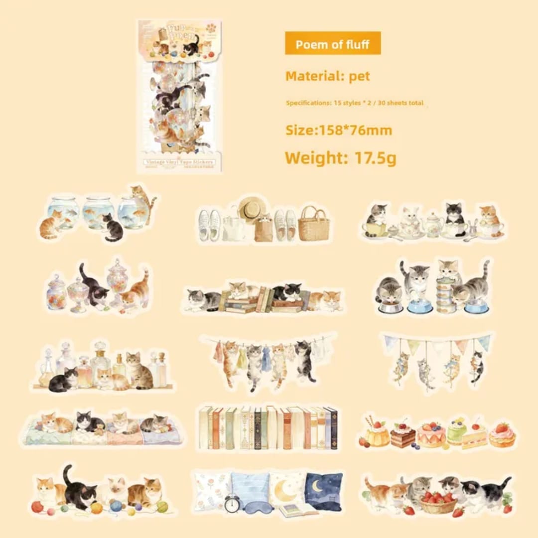 Stickers en tira - Gatitos