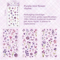 Planillas de stickers - flores moradas