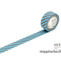 Washi Tape mt - textura terciopelo - stripe sky blue x gray