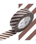 Washi Tape mt - rayas diagonales - almond