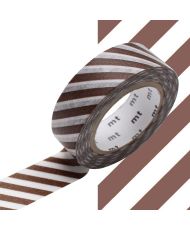 Washi Tape mt - rayas diagonales - almond