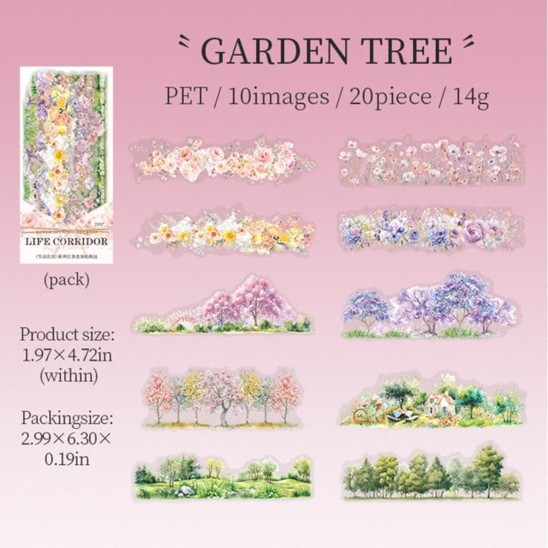 Stickers en tira - Garden tree