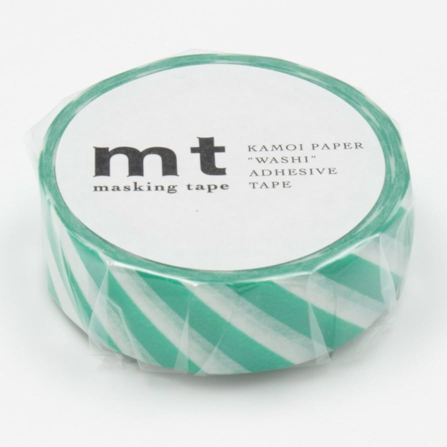 Washi Tape mt - rayas diagonales - verde