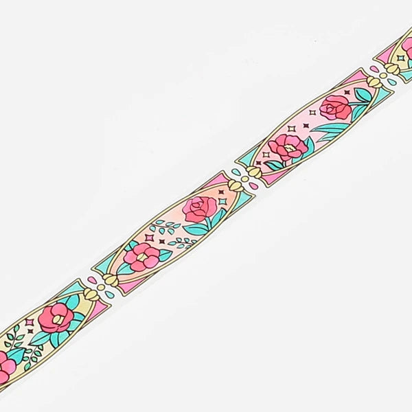 Clear tape vitrales - rosas