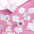 Caja de stickers - flores lila