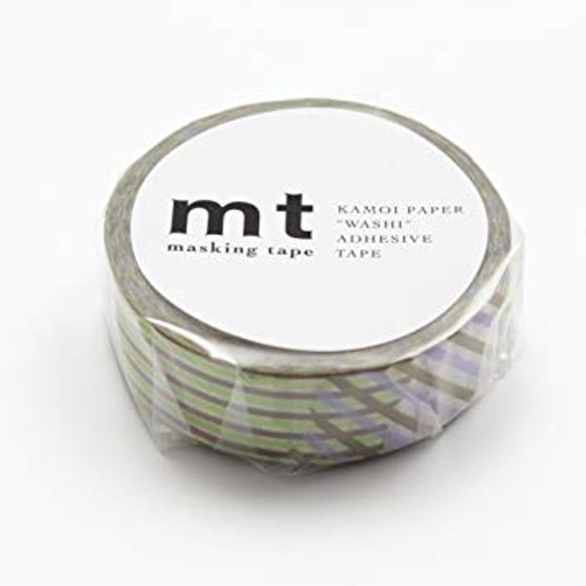 Washi Tape mt - stripe checked green