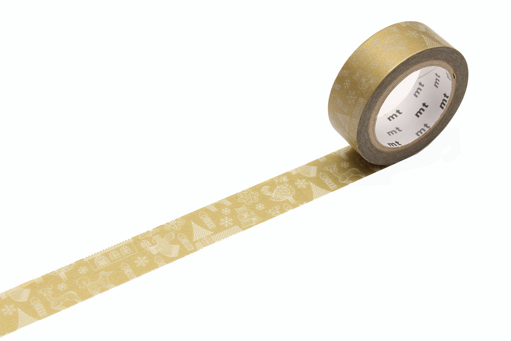 Washi Tape mt - christmas line - dorada