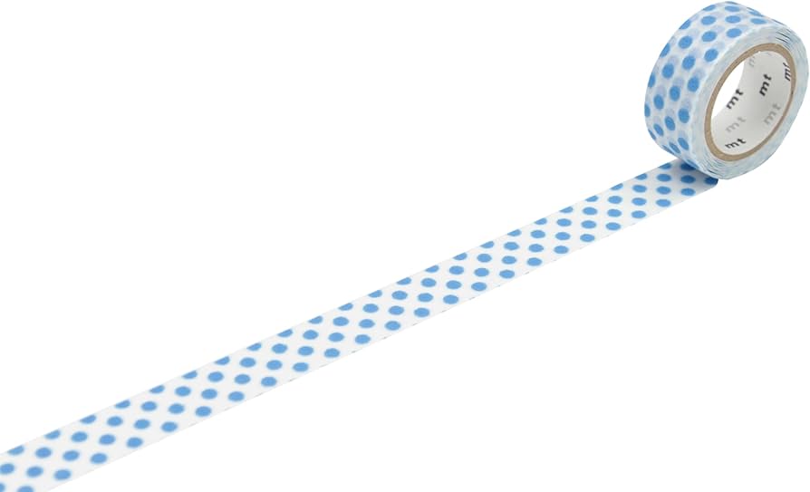 Washi Tape mt - textura terciopelo - dot blue