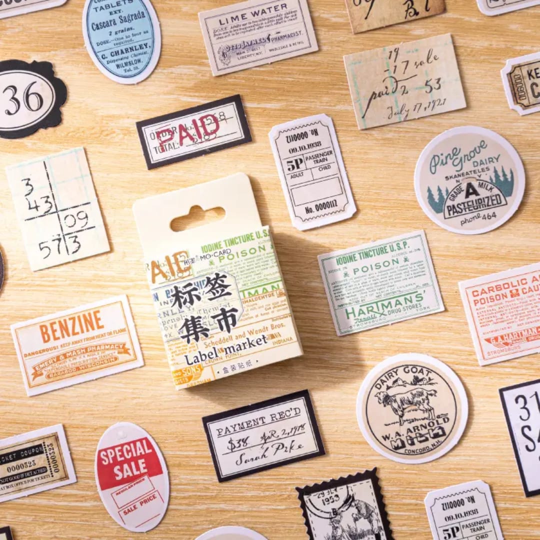 Caja de stickers - estampillas