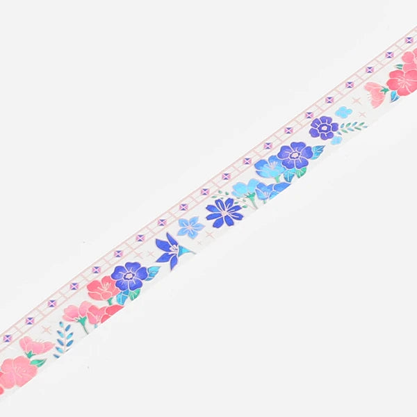 Clear tape vitrales - Flores moradas