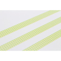 Washi Tape mt - cuadrícula verde con amarillo