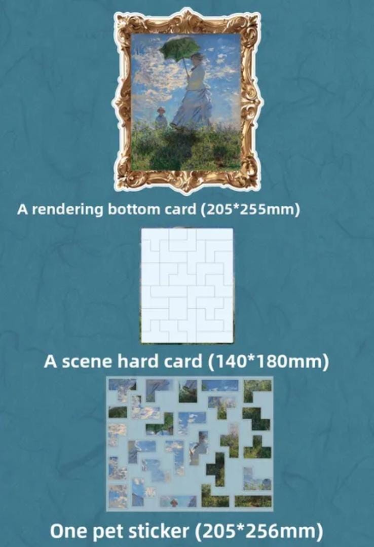 Rompecabezas formato tetris - Obra de arte, Mujer con sombrilla - Monet