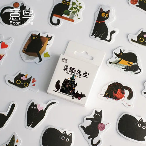 Caja de stickers - Gatos negros